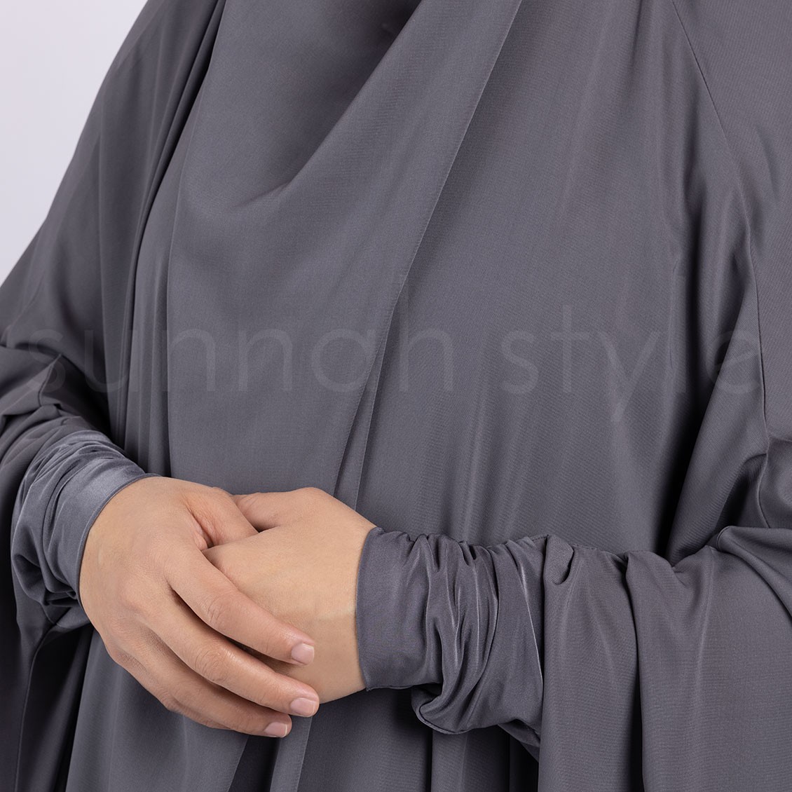 Plain Full Length Jilbab (Grey)